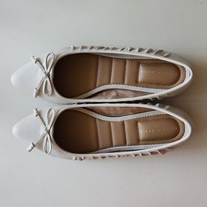 Kelly & Katie-JAYLA-Ivory/Cream Flat Ballet Slip On Dress Shoes with Bow